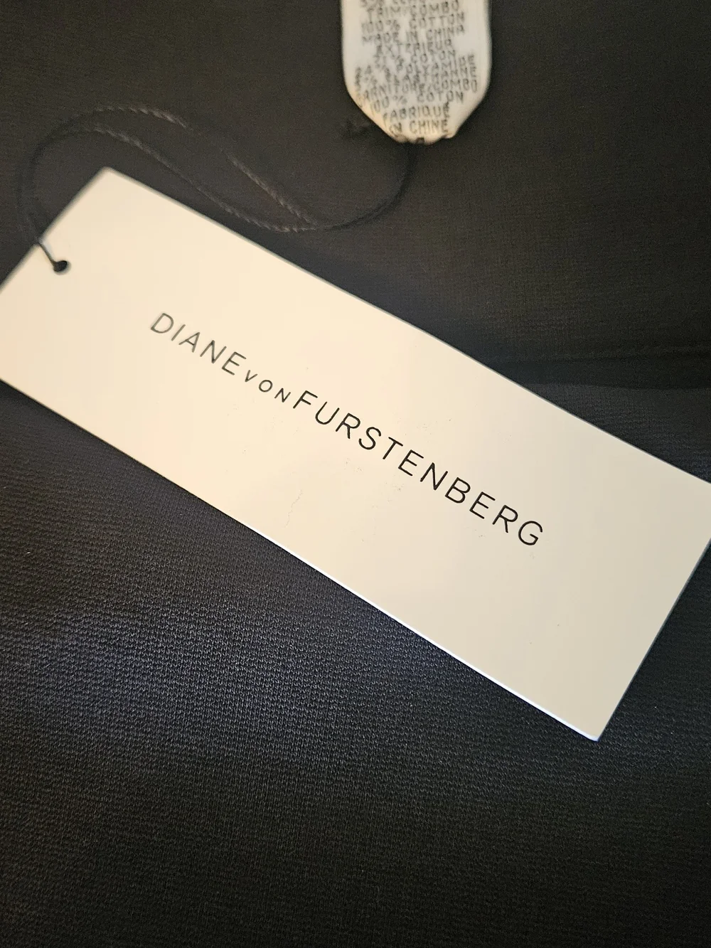 Diane Von Furstenberg Black A-Line Skirt with Cream Trim
